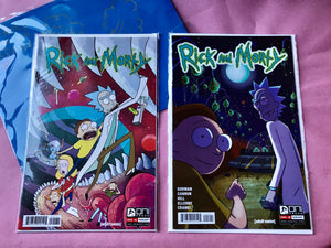 Rick and Morty Comics #1 & #2 and Justin Roiland Drawing